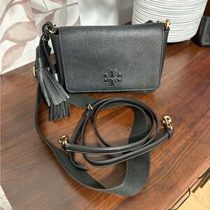 Tory Burch Black Crossbody Bag with Tassel